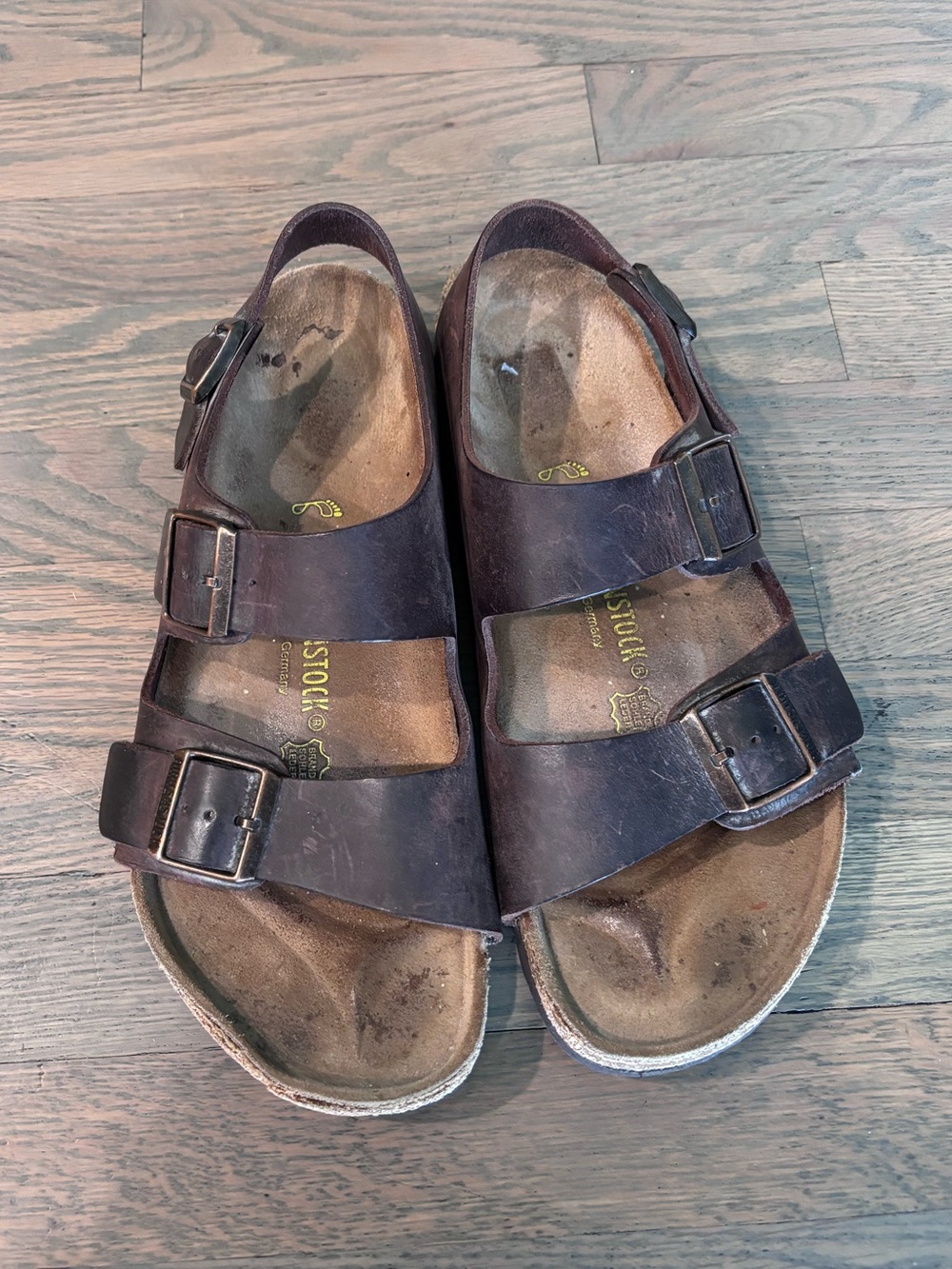 Birkenstock men’s Milano brown leather sandals 43 - Picture 3 of 6